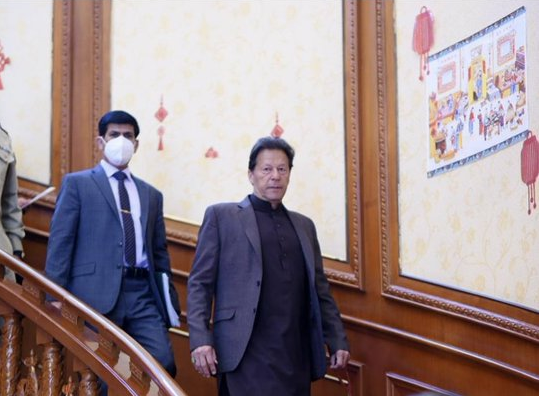  PM Imran Khan reaches the Great Hall to attend the Banquet lunch hosted by President Xi Jinping