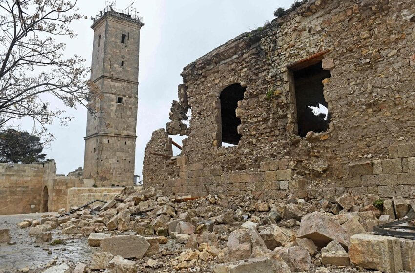  Ancient citadel in Syria damaged after devastating earthquakes