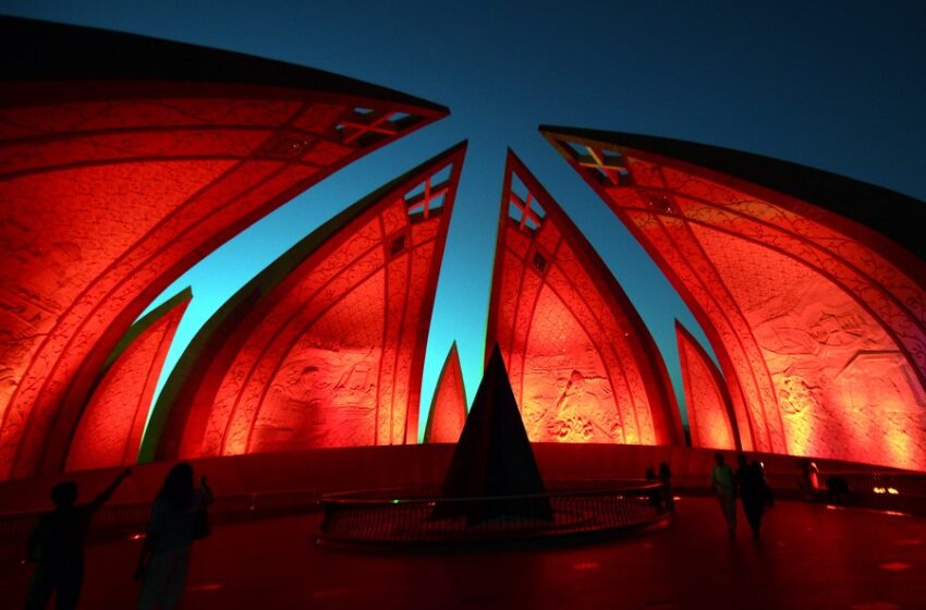  National Monument in Pakistan illuminated in red color to celebrate China’s National Day