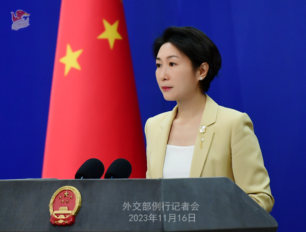  Foreign Ministry Spokesperson Mao Ning’s on Xi-Biden San Francisco Meeting