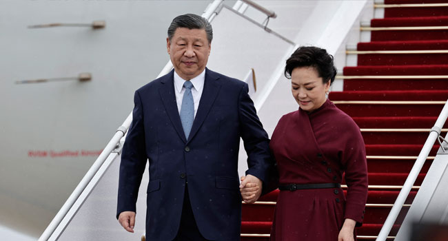  Chinese President Xi Jinping arrives in Paris for a two-day state visit