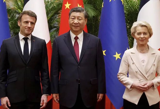  President Xi Jinping Holds China-France-EU Trilateral Leaders’ Meeting with French President Emmanuel Macron and European Commission President Ursula von der Leyen