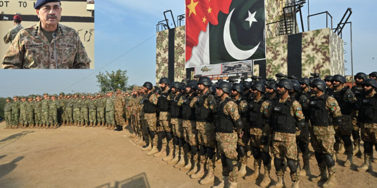 COAS Asim Munir visits Pak-China Joint Exercise Warrior-VIII site