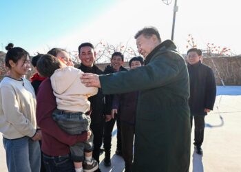Xi visits flood affected residents in northeast China