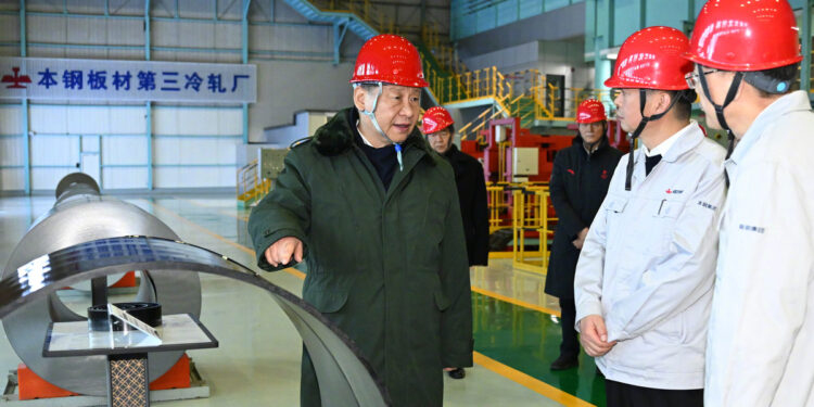 Xi inspects steelmaker in Northeast China