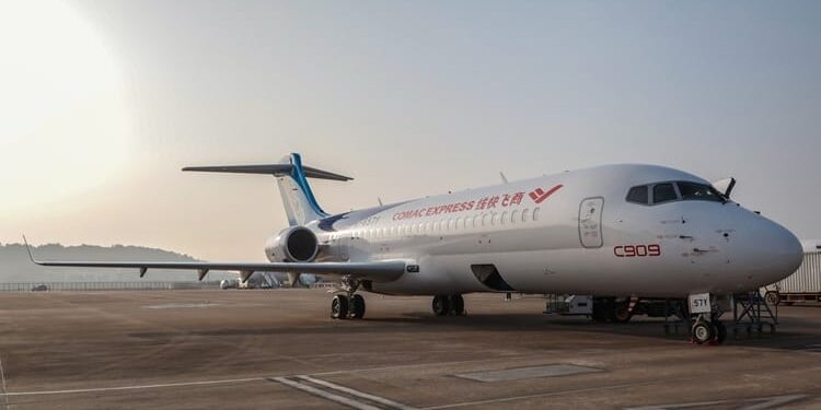 China's homegrown C909 aircraft launches direct Brunei flight