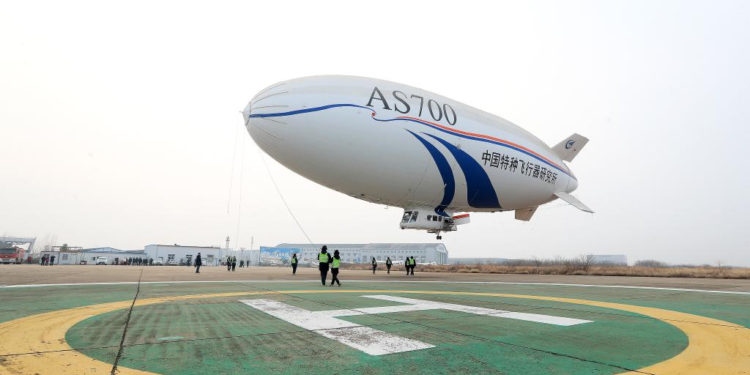 China’s AS700D electric airship completes maiden flight