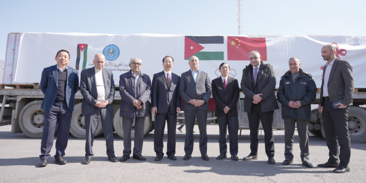 China sends humanitarian aid to Gaza via Jordan