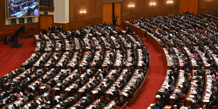 Chinese legislators review the Supreme People's Court's work report