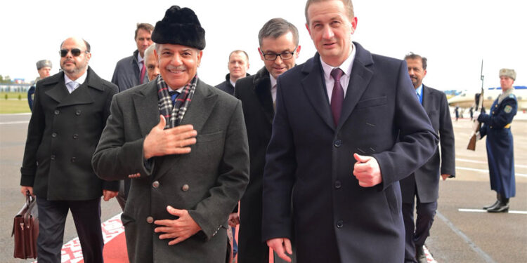 PM Shehbaz reaches Belarus for official visit