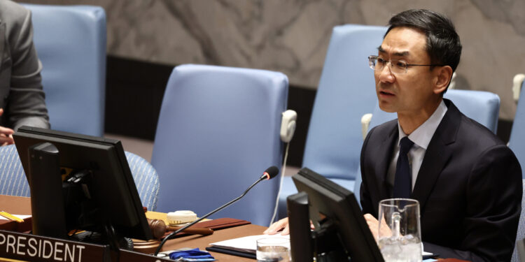 China Urges Gaza Ceasefire, Two-State Solution at UNSC