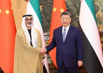 President Xi Jinping Meets With Sheikh Khaled bin Mohamed bin Zayed Al Nahyan, Crown Prince of Abu Dhabi, the UAE