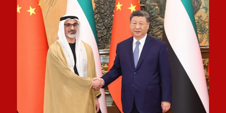 President Xi Jinping Meets With Sheikh Khaled bin Mohamed bin Zayed Al Nahyan, Crown Prince of Abu Dhabi, the UAE