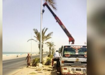 Gwadar Marine Drive Solar Lights Restored