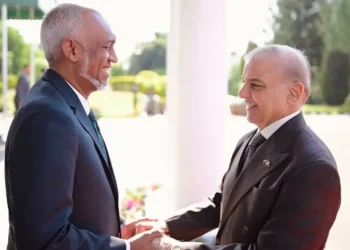 Maldives President Meets Pakistan PM Shehbaz Sharif